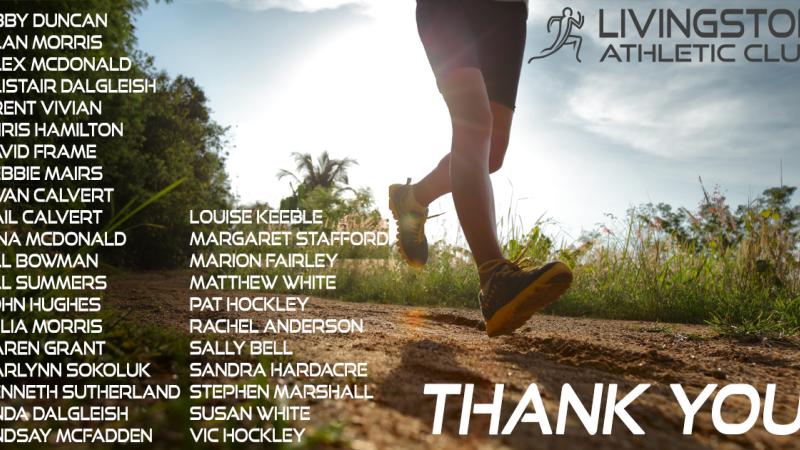 Livingston Open Cross Country Series - Thank You
